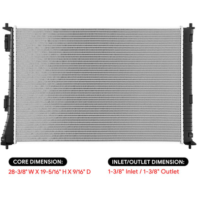 13925 Replacement Radiator<br>21-23 Hyundai Santa Fe, 21-26 Kia Sorento