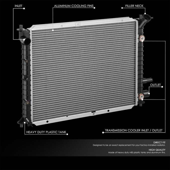 2140 Replacement Radiator <br> 98-02 Ford Escort 2.0L Dohc Coupe