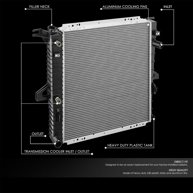 2174 Replacement Radiator <br> 97-05 Ford Explorer Sport Trac, Mercury Mountaineer