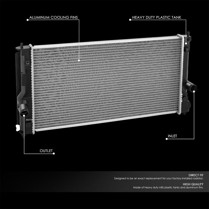 2358 Replacement Radiator <br> 00-06 Toyota MR2 Spyder