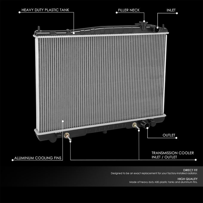 2409 Replacement Radiator <br> 01-04 Nissan Frontier, Xterra