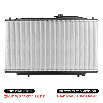 2571 Replacement Radiator<br>05-07 Honda Accord V6 Hybrid