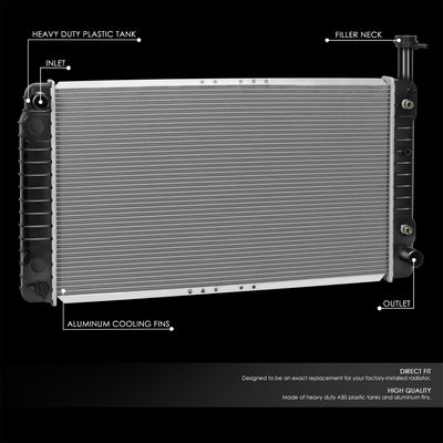2712 Replacement Radiator <br>03-05 Chevy/GMC Express Savana 1500 2500