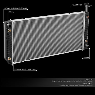 2713 Replacement Radiator <br>03-04 Chevy/GMC Express Savana 2500 3500