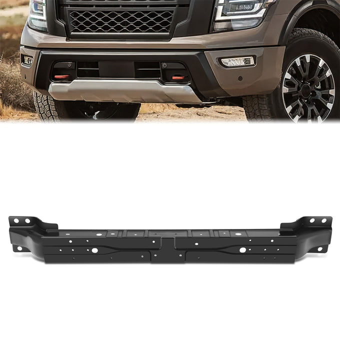 Black Steel Lower Radiator Support Assembly <br>17-24 Nissan Titan