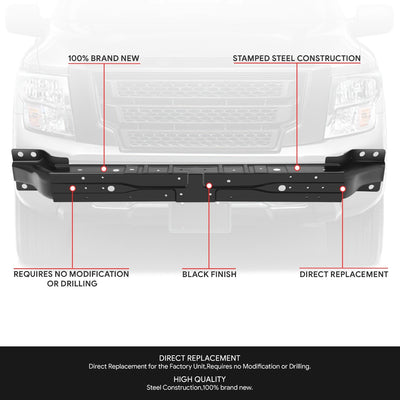 Black Steel Lower Radiator Support Assembly <br>17-24 Nissan Titan