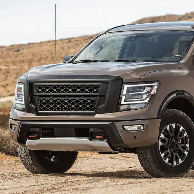 Black Steel Lower Radiator Support Assembly <br>17-24 Nissan Titan