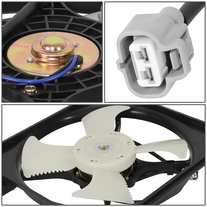 Factory Style A/C Condenser Fan Assembly <br> 94-98 Mitsubishi Galant