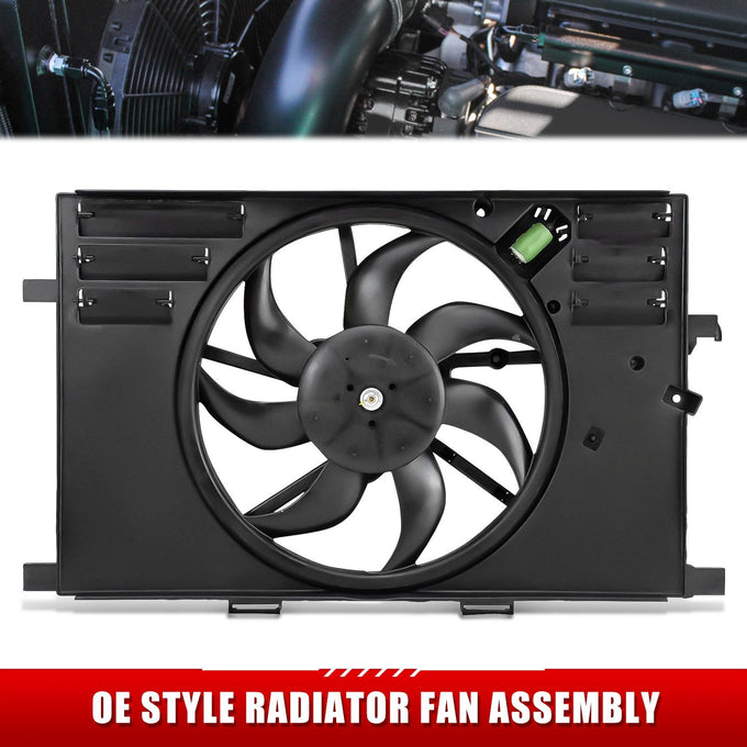 Radiator Cooling Fan <br>17-21 Jeep Renegade 2.4L w/ AC