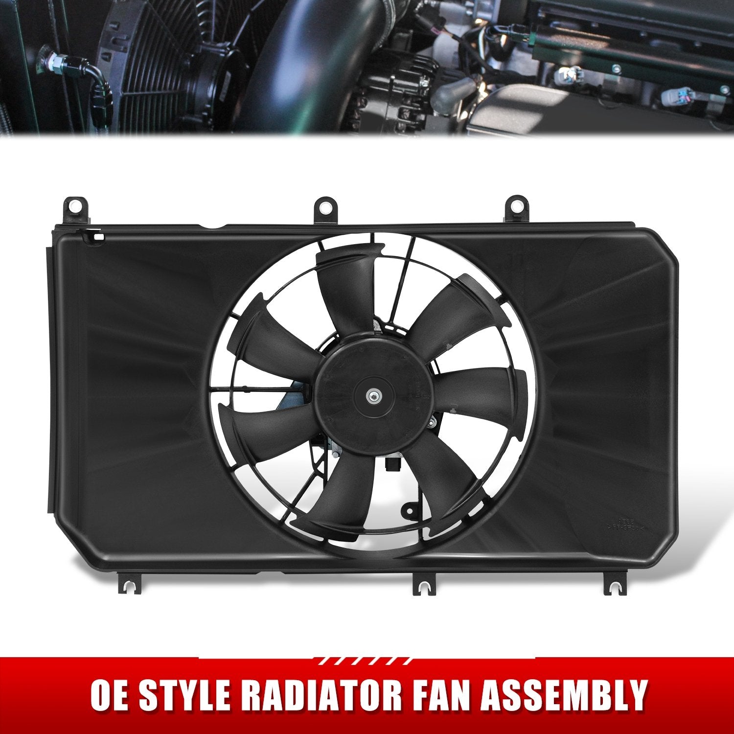 Radiator Cooling Fan Assembly w/ Brushless Motor <br>20-22 Honda HR-V HRV Hybrid