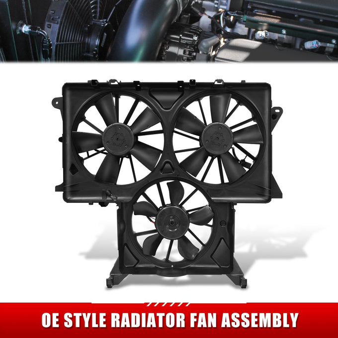 Radiator Cooling Fan Assembly <br>19-23 Chevy Silverado GMC Sierra 1500 2.7T