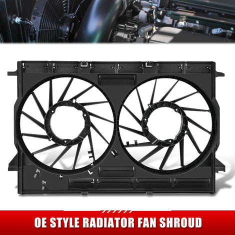 Radiator Cooling Fan Shroud Cover Replacement <br>18-24 Audi Q5 SQ5 2.0T 3.0L