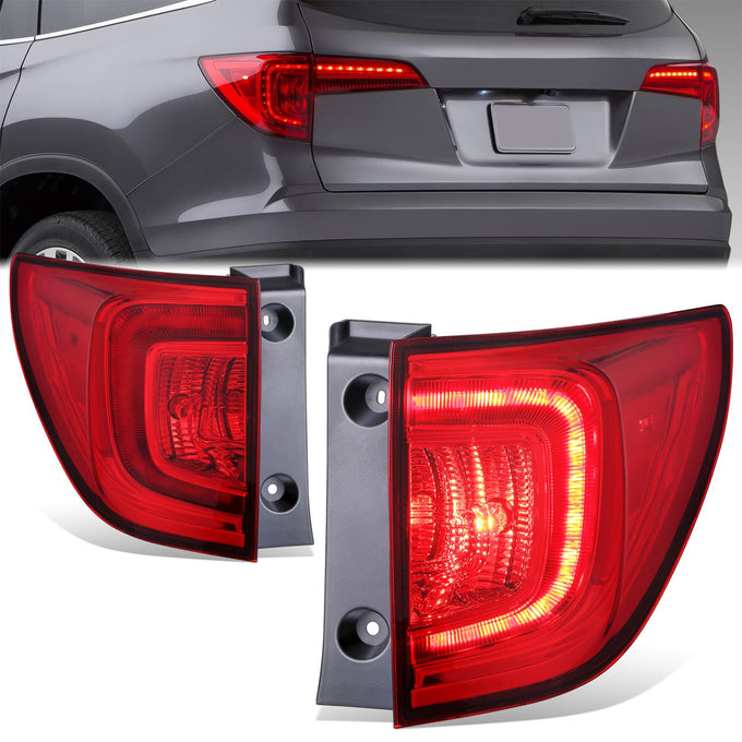 Factory Style LED Outer Tail Lights <br> 16-18 Honda Pilot