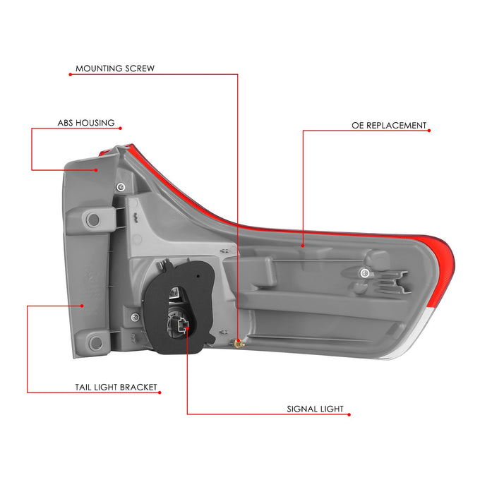 Factory Style Tail Light (Left) <br> 11-04 Toyota Sienna
