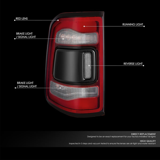 Factory Style Left Side Taillight Assembly<br>19-24 Ram 1500
