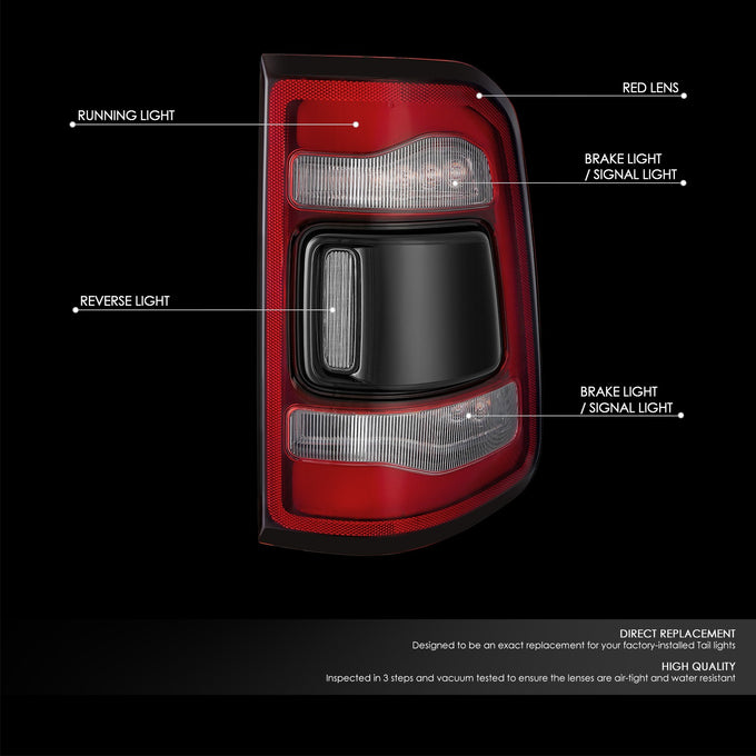 Factory Style Right Side Taillight Assembly<br>19-24 Ram 1500