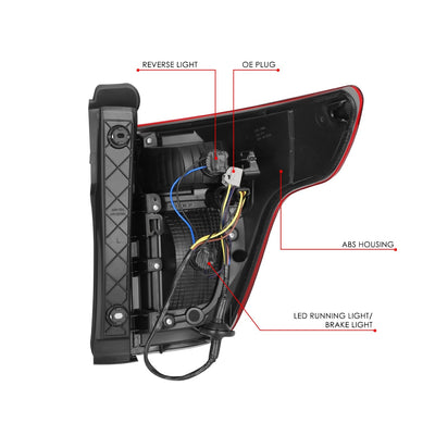 Factory Style Rear Left Taillight <br>11-15 Ford Explorer, 13-15 Police Interceptor Utility