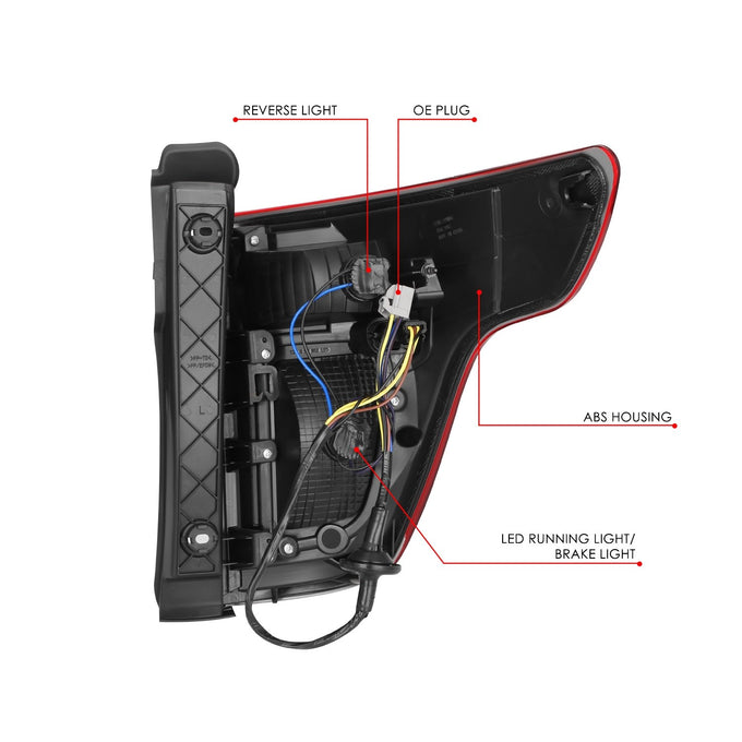 Factory Style Rear Left Taillight <br>11-15 Ford Explorer, 13-15 Police Interceptor Utility