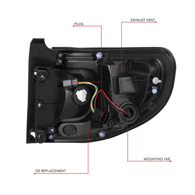 Factory Style Left Side Taillight Assembly<br>13-16 GMC Acadia, 2017 Limited