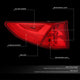 Factory Style Tail Light (Left) <br> 18-03 Honda Odyssey