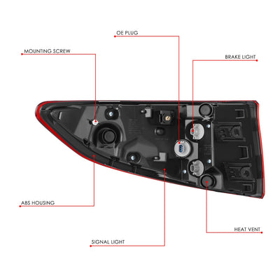 Factory Style Tail Light (Right) <br> 18-03 Honda Odyssey
