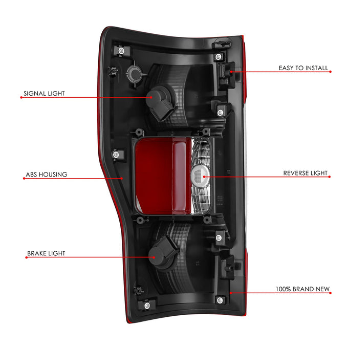 Factory Style Right Side Taillight Assembly<br>17-19 Ford F-250, F-350, F-450 Super Duty