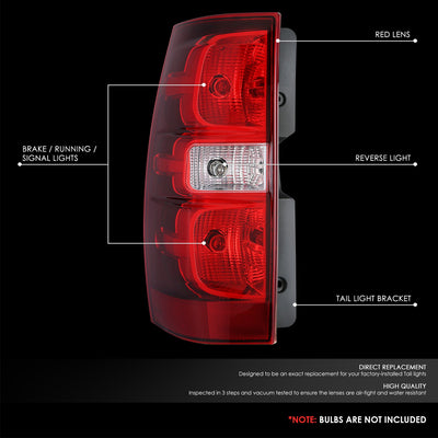 Factory Style Tail Light (Left) <br> 07-14 Chevy Suburban 1500 2500, Tahoe