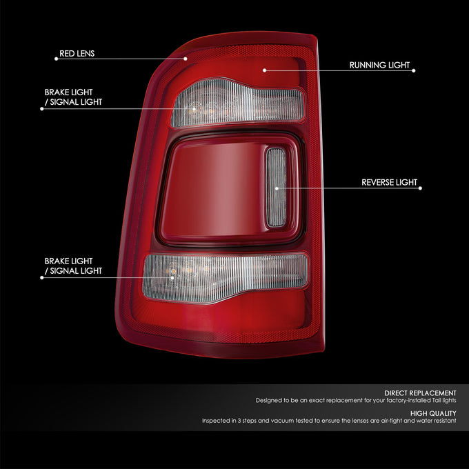 Factory Style Left Side Taillight Assembly<br>19-24 Ram 1500