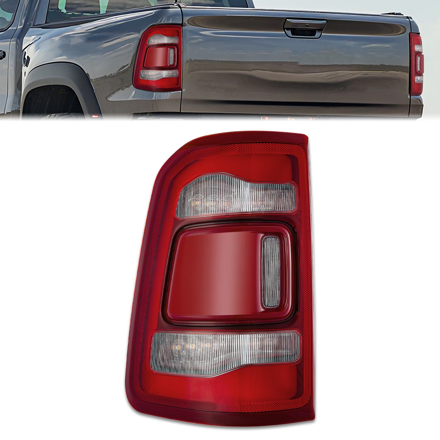 Factory Style Left Side Taillight Assembly<br>19-24 Ram 1500