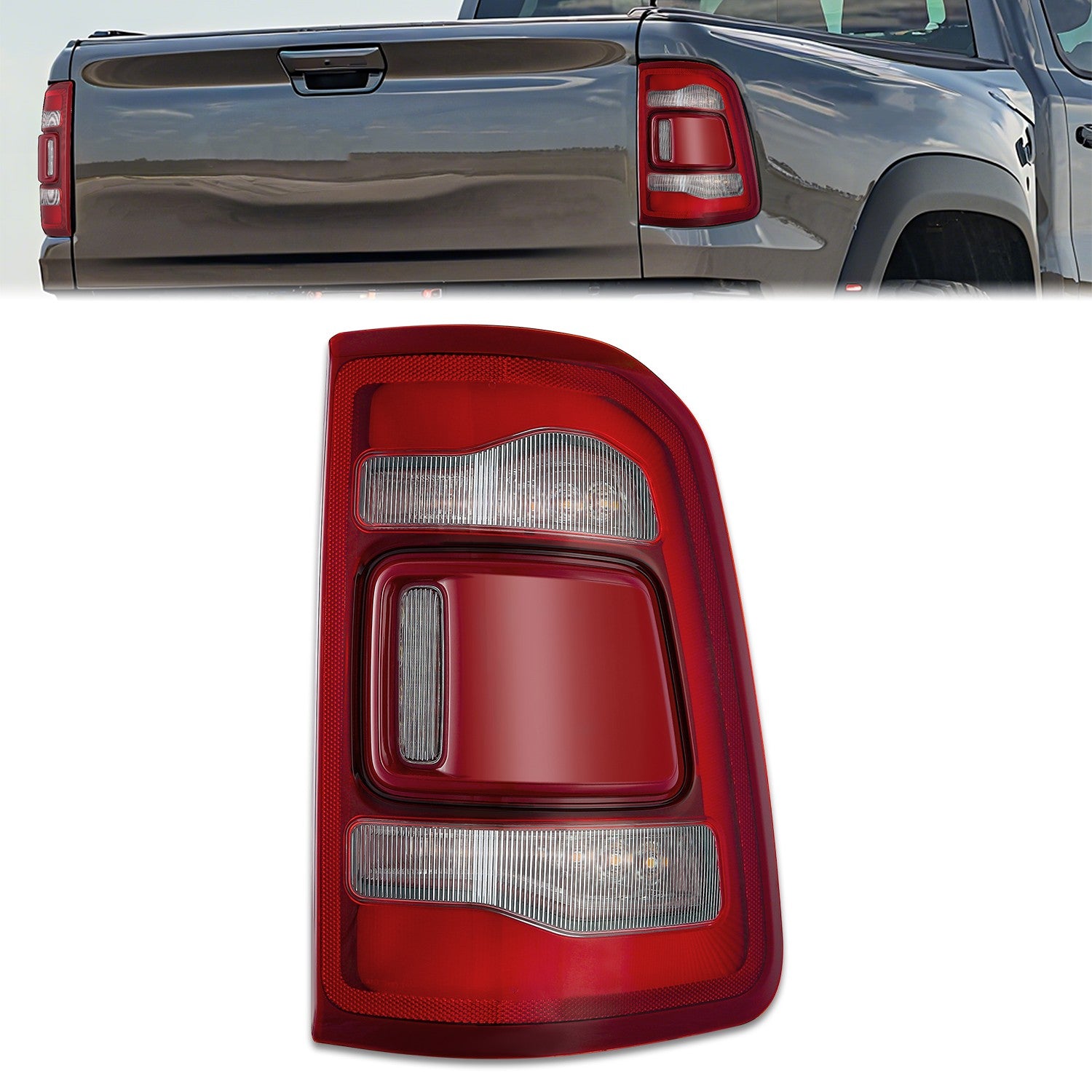Factory Style Right Side Taillight Assembly<br>19-24 Ram 1500