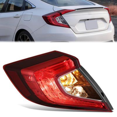 Factory Style Left Side Taillight Assembly<br>16-21 Honda Civic Sedan