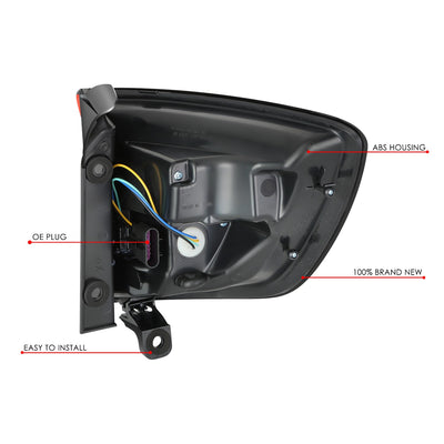 Factory Style Left Side Taillight Assembly<br>14-22 Dodge Durango