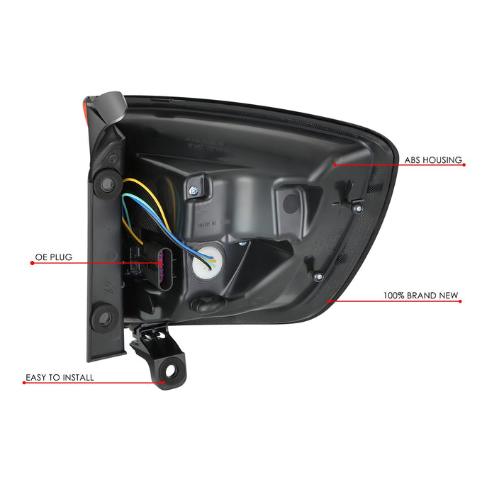 Factory Style Left Side Taillight Assembly<br>14-22 Dodge Durango