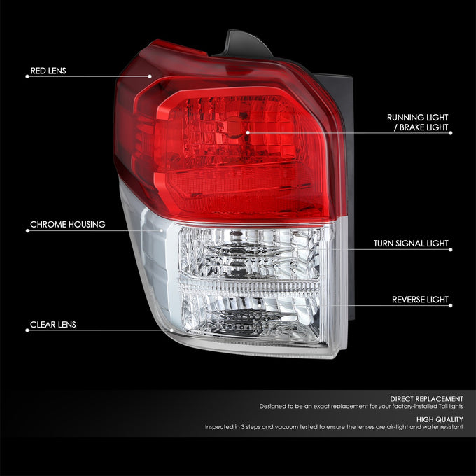 Factory Style Left Side Taillight Assembly<br>10-13 Toyota 4Runner