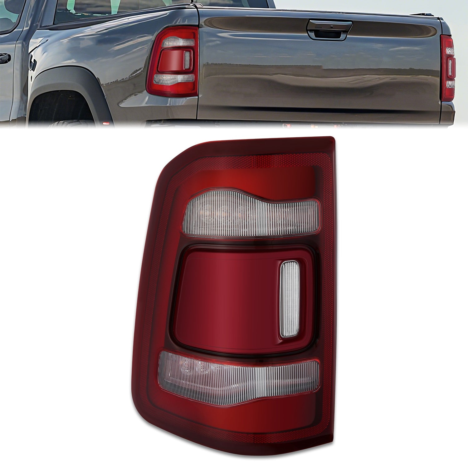 Factory Style Left Side Taillight Assembly<br>19-24 Ram 1500