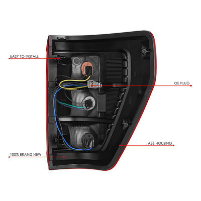 Factory Style Left Side Taillight Assembly<br>21-23 Ford F-150