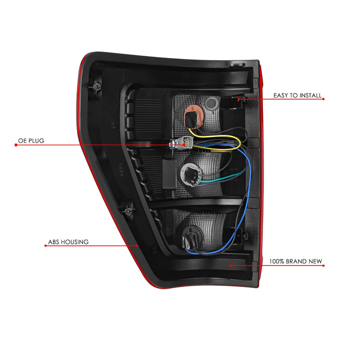 Factory Style Right Side Taillight Assembly<br>21-23 Ford F-150