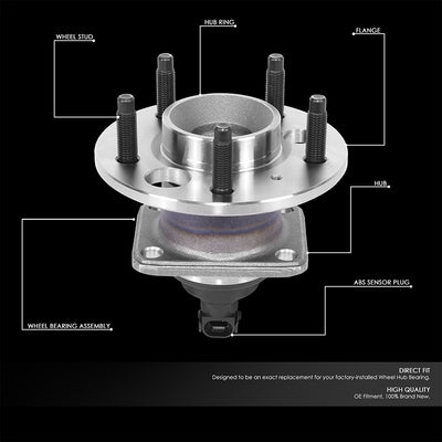 Rear Wheel Hub & Bearing Assembly<br>14-16 Chevy Impala Limited, 97-08 Pontiac Grand Prix