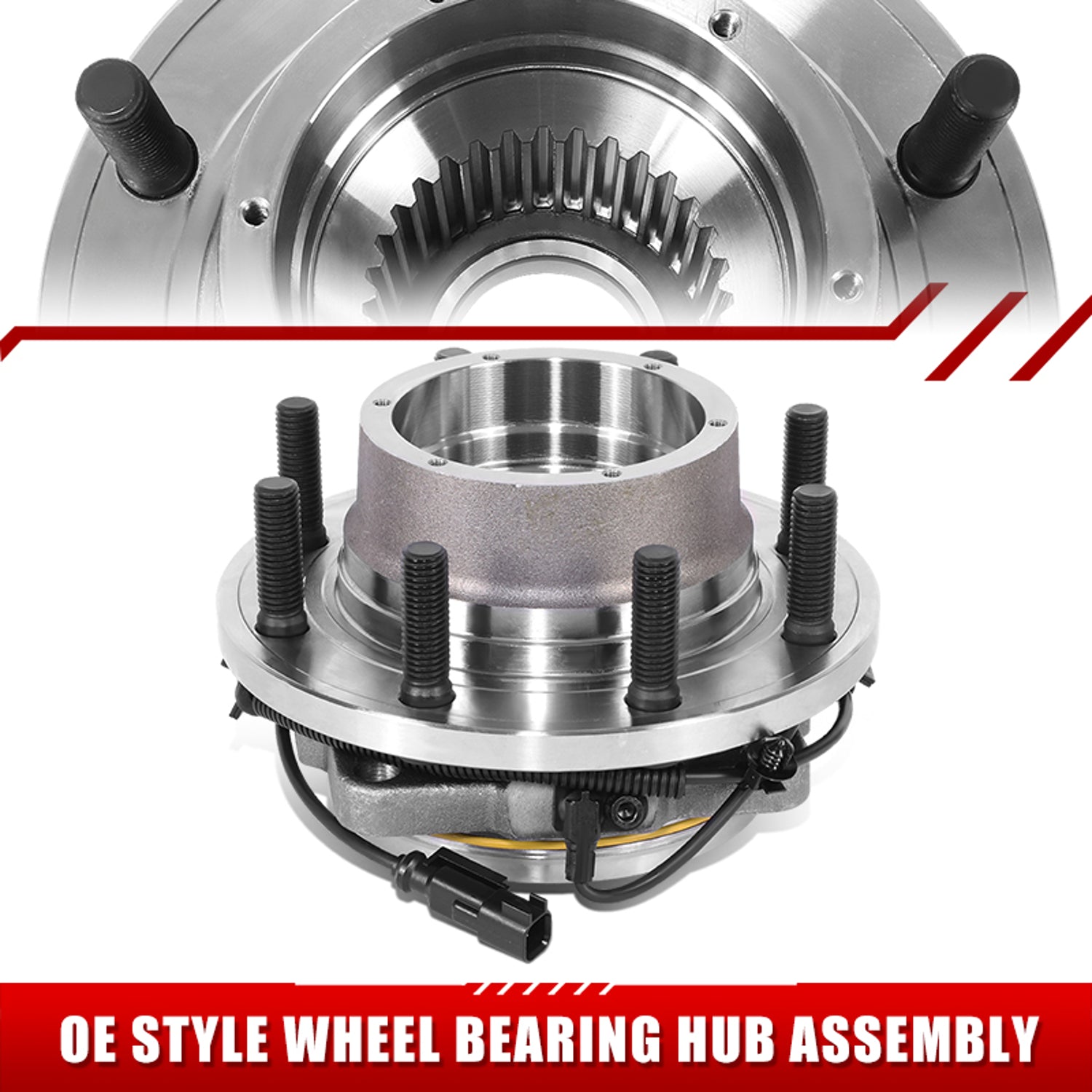 Front Wheel Hub & Bearing Assembly w/ABS Sensor<br>11-16 Ford F-250, F-350 Super Duty