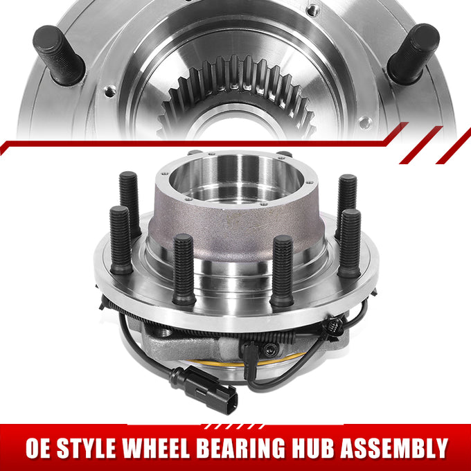 Front Wheel Hub & Bearing Assembly w/ABS Sensor<br>11-16 Ford F-250, F-350 Super Duty