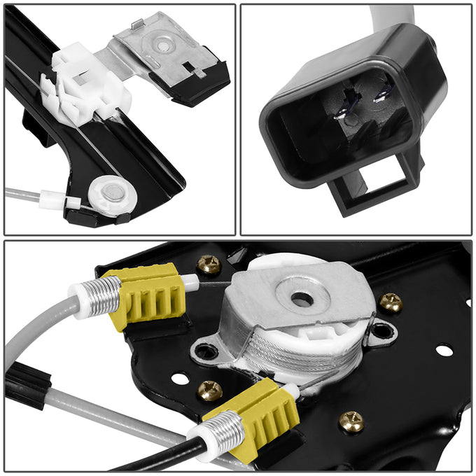 Power Front Left Window Regulator w/ Motor <BR> 02-09 Chevy Trailblazer, GMC Envoy, 05-09 Saab 9-7Xl