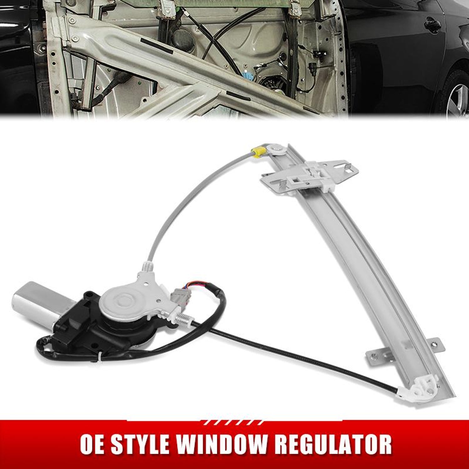 Power Front Left Window Regulator W/Motor <br> 01-05 Honda Civic Sedan