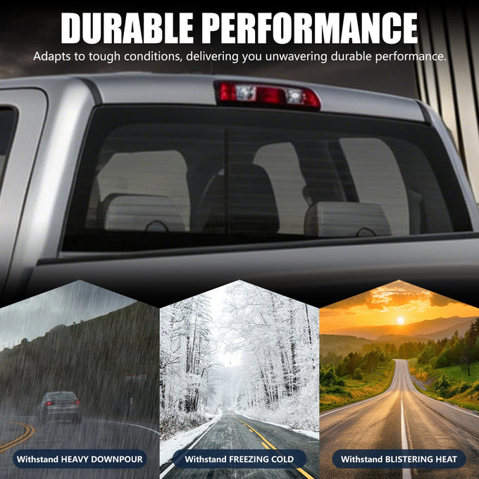 Tinted Rear Back Stationary Window Tempered Glass<br>14-19 Chevy Silverado GMC Sierra 1500 2500 3500 HD