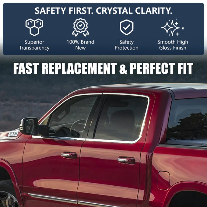 Front Driver Left Door Window Tempered Glass<br>19-26 Ram 1500