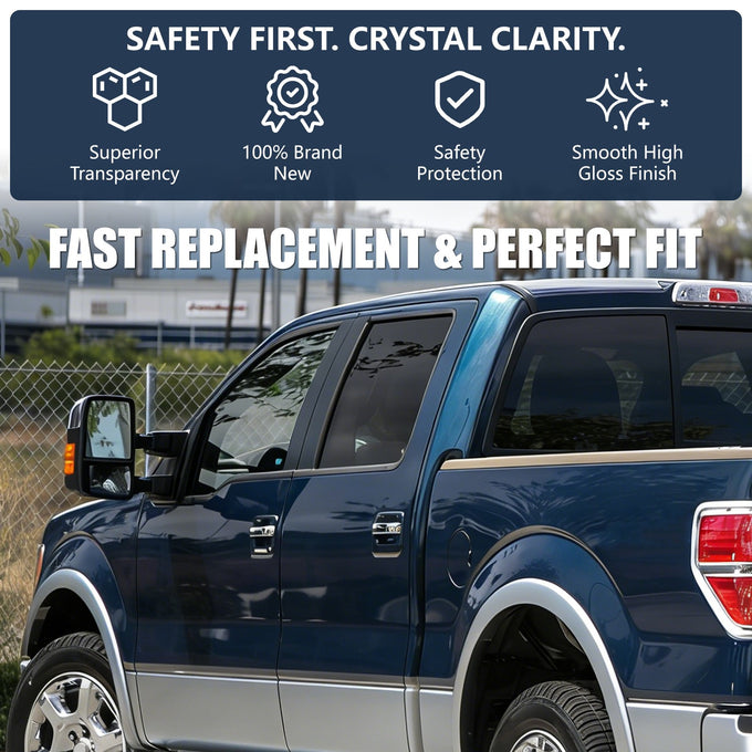 Front Driver Left Door Window Tempered Glass<br>04-14 Ford F-150
