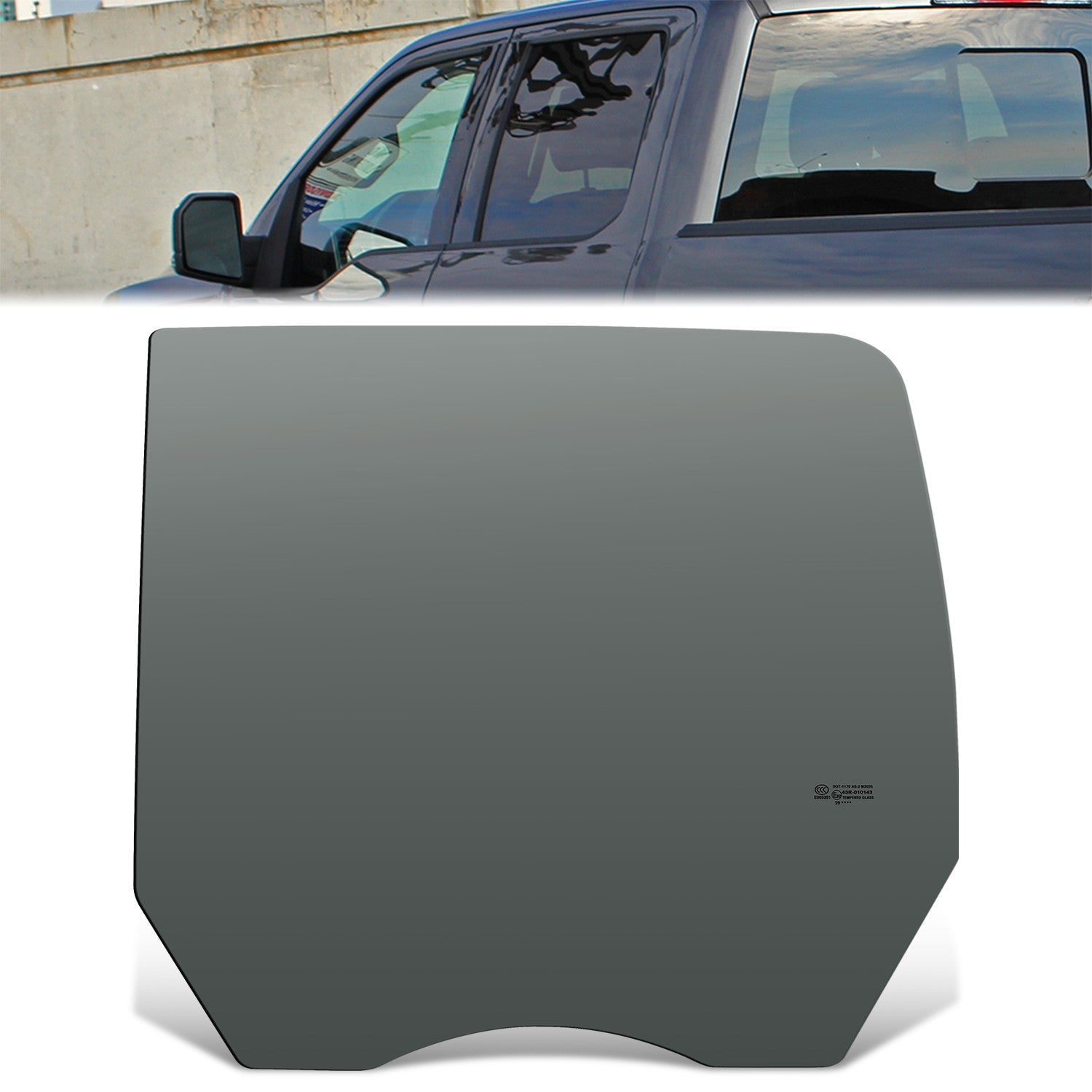 Front Driver Left Door Window Tempered Glass<br>04-14 Ford F-150