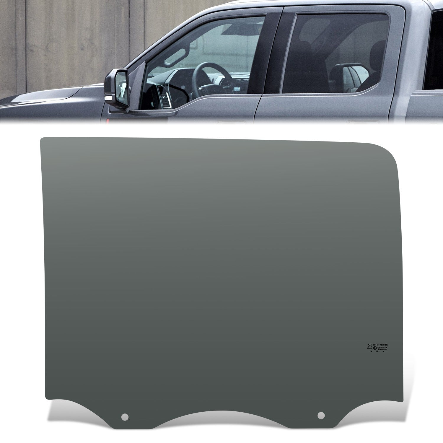Front Driver Left Door Window Tempered Glass<br>15-25 Ford F-150, 17-22 F-250 F-350 F-450 Super Duty