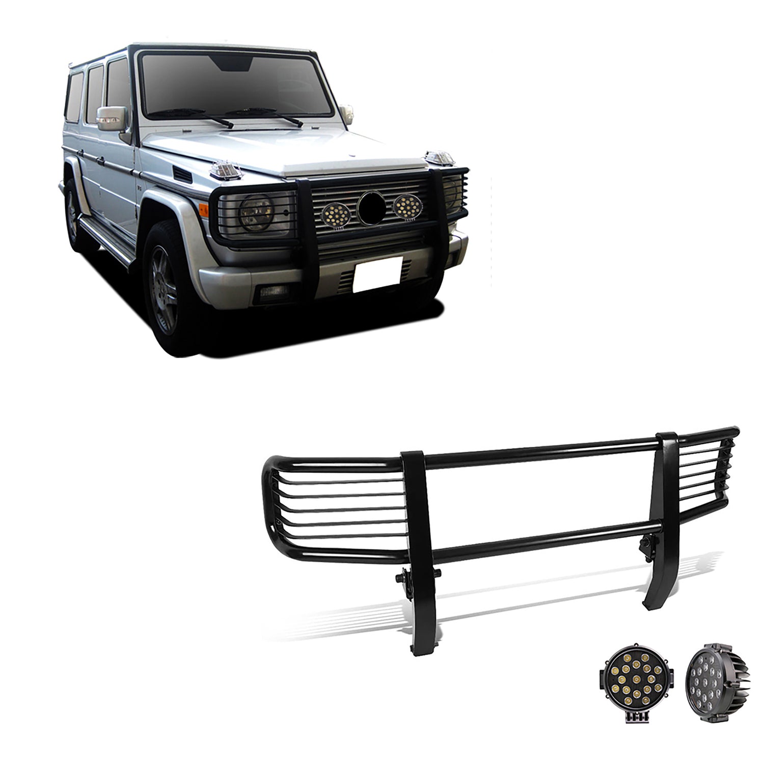 Grille Guard Kit <br>03-10 Mercedes-Benz G55 AMG, 99-10 G500