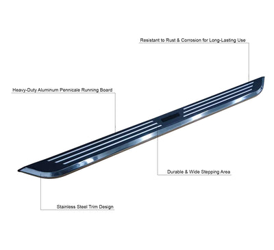 Pinnacle Running Boards <br>11-24 Dodge Durango, 11-21 Jeep Grand Cherokee