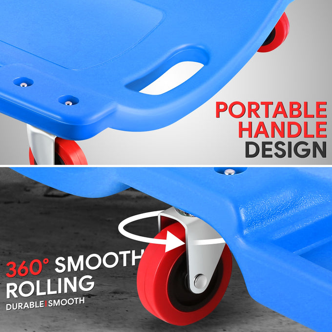 Portable Rolling Car Creeper with Headrest <br> Dimensions (in.): 36 x 17 x 4.25